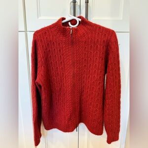 Nando Canadian Qiviuk Muskox Handknit Cable Cardigan Sweater L